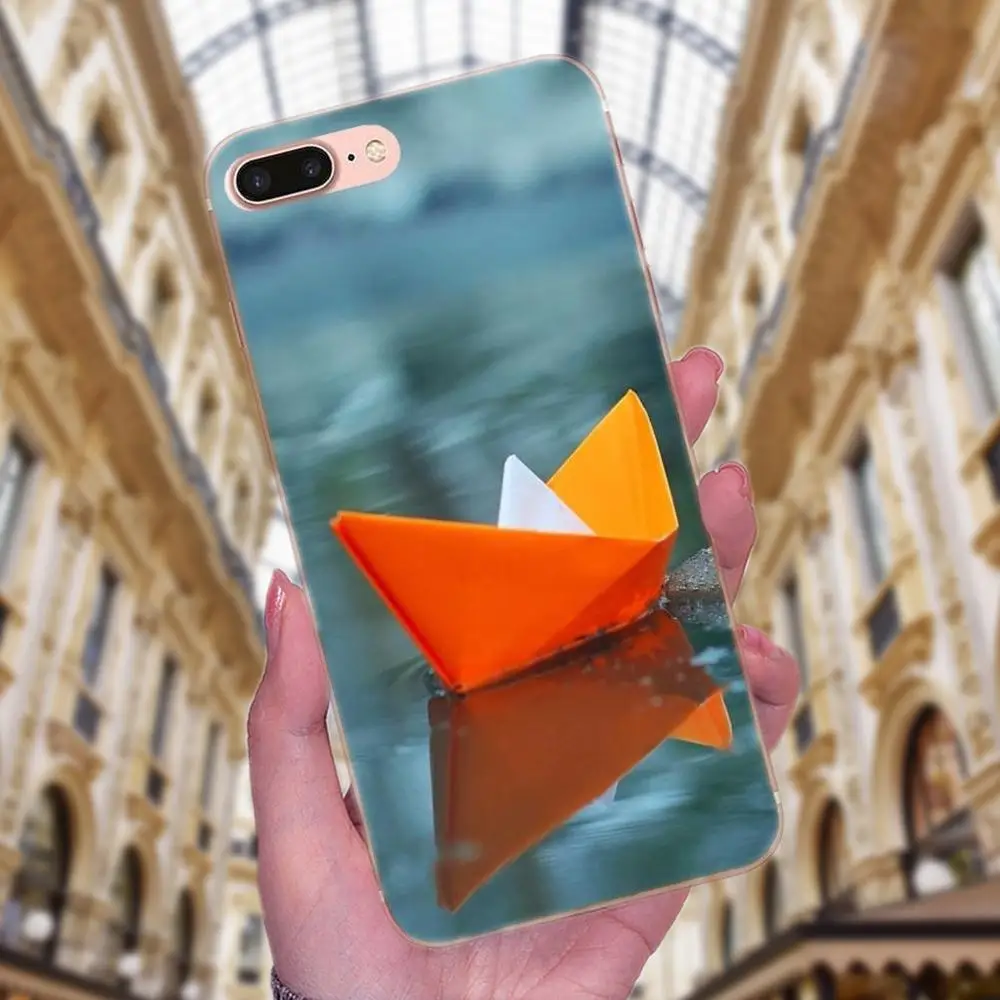 Японский рисунок оригами Crane из ТПУ для Huawei P7 Honor 4C 5A 5C 5X 6 6C 6A 6X 7 7X 8 9 V8 V10 Y3II Y5II Y6II G8 Play