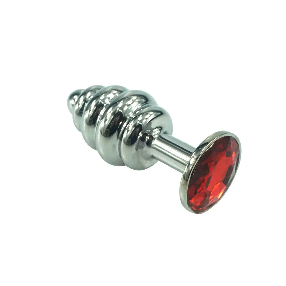 ANAL PLUG Stainless Steel Butt Plug Anal Massager Spiral Beads Stimulation Thread Anus Sex Toy for Adult Men and Women | Красота и