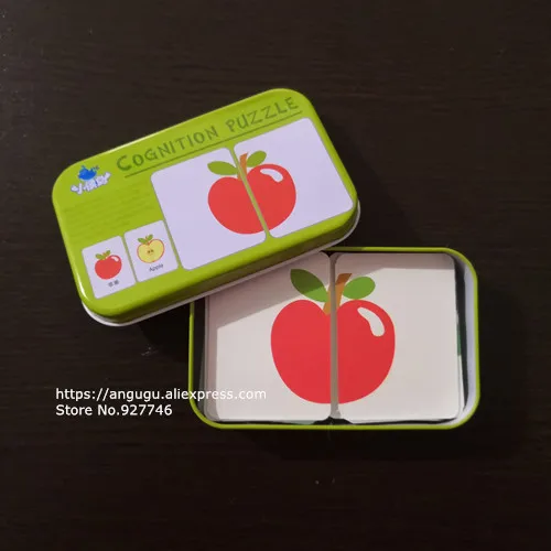 MG09-Fruit Vegetable Граф матч Игра ребенка раннего образования Монтессори игрушки головоломка карты мультфильм автомобиль обучения карман флэш карты MG09 - Цвет: MG09-Fruit Vegetable
