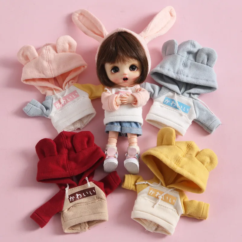 Прекрасный свитер с капюшоном Ob11 1/12 топ для куклы Obitsu11 одежда (подходит BJD12 Cu поче