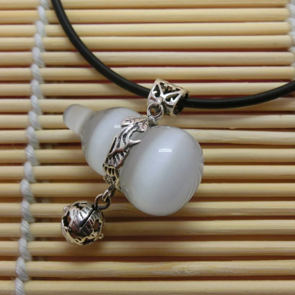 Подвеска Lucky Silver из 100% настоящего серебра 925 пробы с белым опалом|pendant with stone|pendant