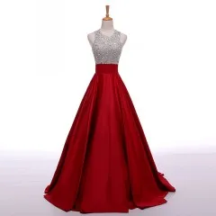 Красный Vestido Longo, королевское синее длинное вечернее платье,, Хрустальный Топ, винтажные платья для выпускного вечера, Robe De Soiree, быстрая, с карманом - Цвет: Красный