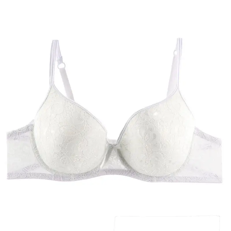 

Large Size Europe And The United States Lace Adjustment Gathered Bra Fashion Ladies Full Cup Bow Bra