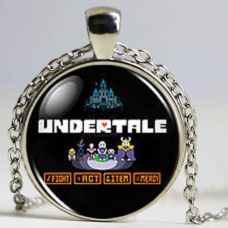 Undertale Меню Игры Геймер Игровая Ожерелье человек Мужские Ручной Работы Мода