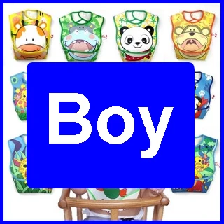 Random for boy 1 шт. непромокаемые детские нагрудники ПВХ нагрудник для младенцев Водонепроницаемый для малышей-сарафан для детей в возрасте от 9~ 36 месяцев Детские WZ18 - Цвет: Random for boy