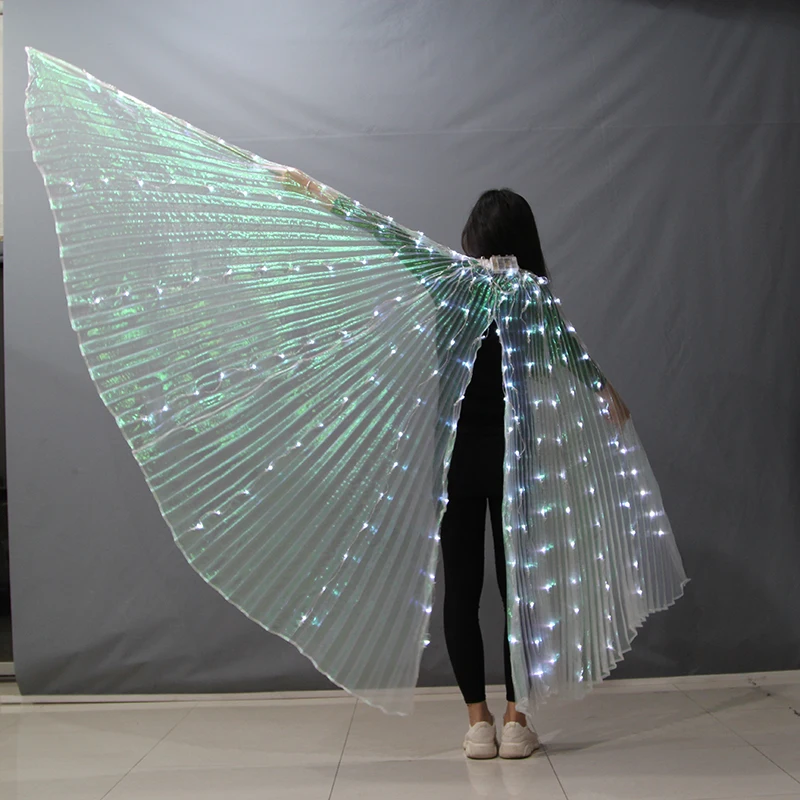 Крылья бабочки для танца живота светодиодное светящееся крыло Isis с палкой