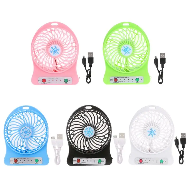 

Portable LED Light Fan Air Cooler Mini Desk USB Fan Third Wind USB Fan Drop Ship De3