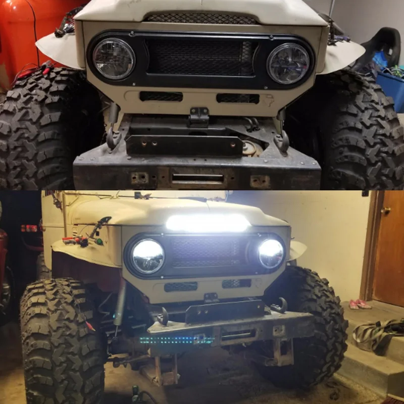 Круглые светодиодные фары FADUIES 7 дюймов дальнего/ближнего света для Jeep Wrangler JK TJ