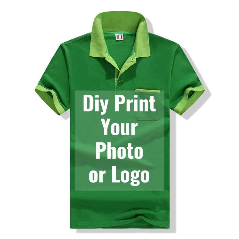 Рубашки поло для групповой команды рабочая одежда с индивидуальным принтом