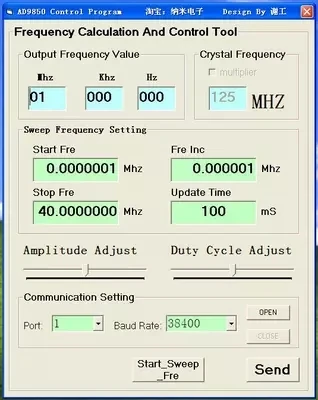 Модуль DDS AD9851 генератор сигналов USB ПК частота управления 60 МГц 6X функция