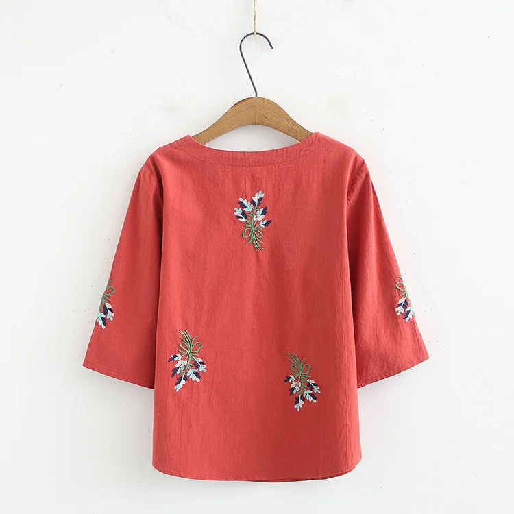 Большие размеры женские повседневные 2019 летние модные топы вышитые футболки с