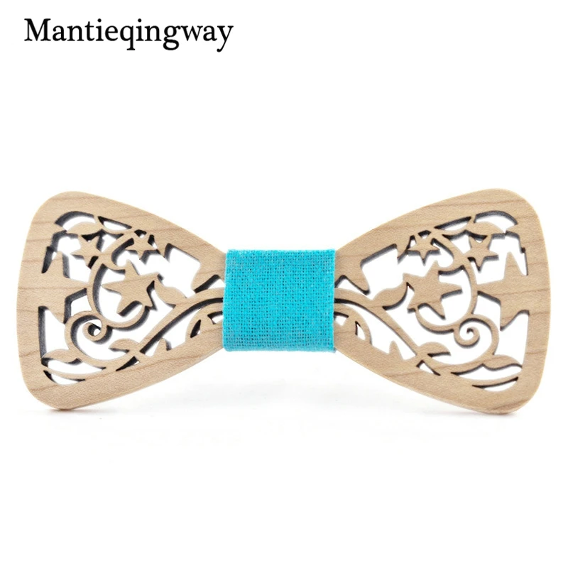 Mantieqingway большой деревянный галстук бабочка для мужчин классические деревянные