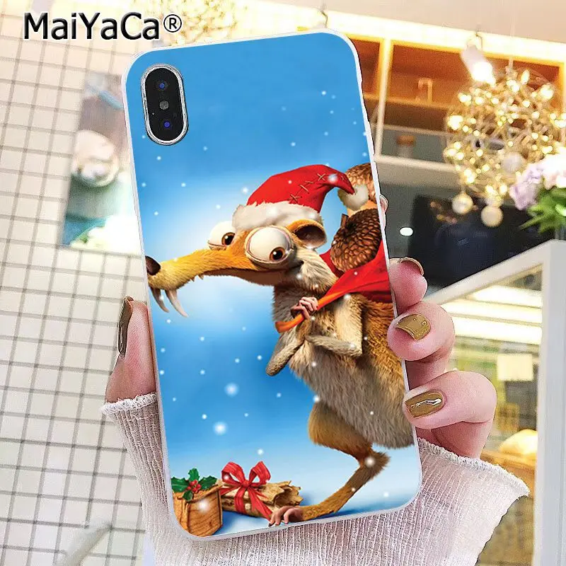 Мультяшный ледяной возраст чехол для телефона iphone 12 11 pro MAX X XS 6 6s 7 7plus 8 8Plus 5 5S SE XR 10 |