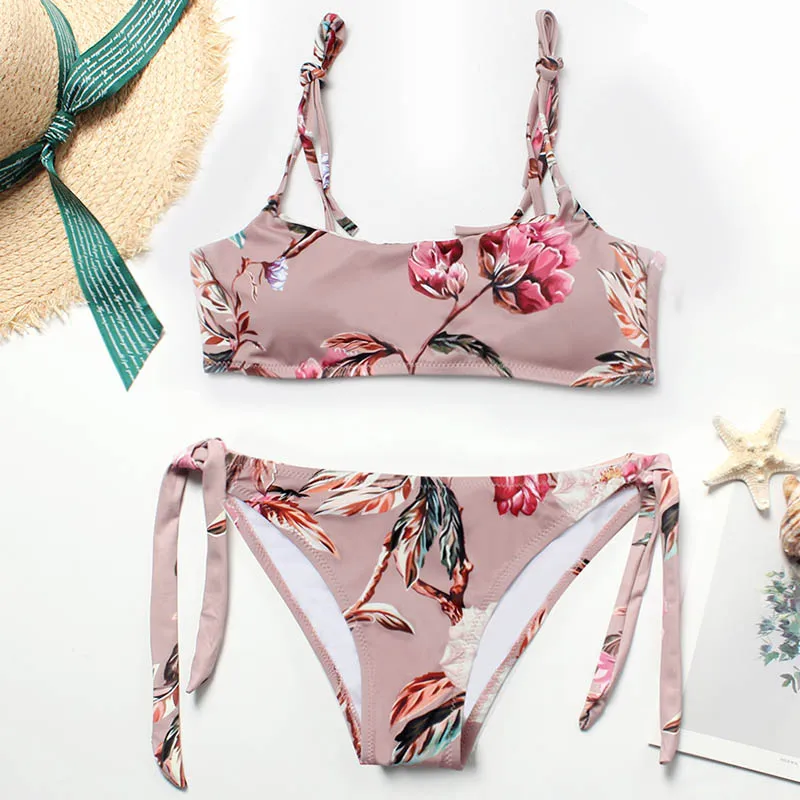 2019 Новый сексуальный ремень бикини с принтом простой купальник заниженной