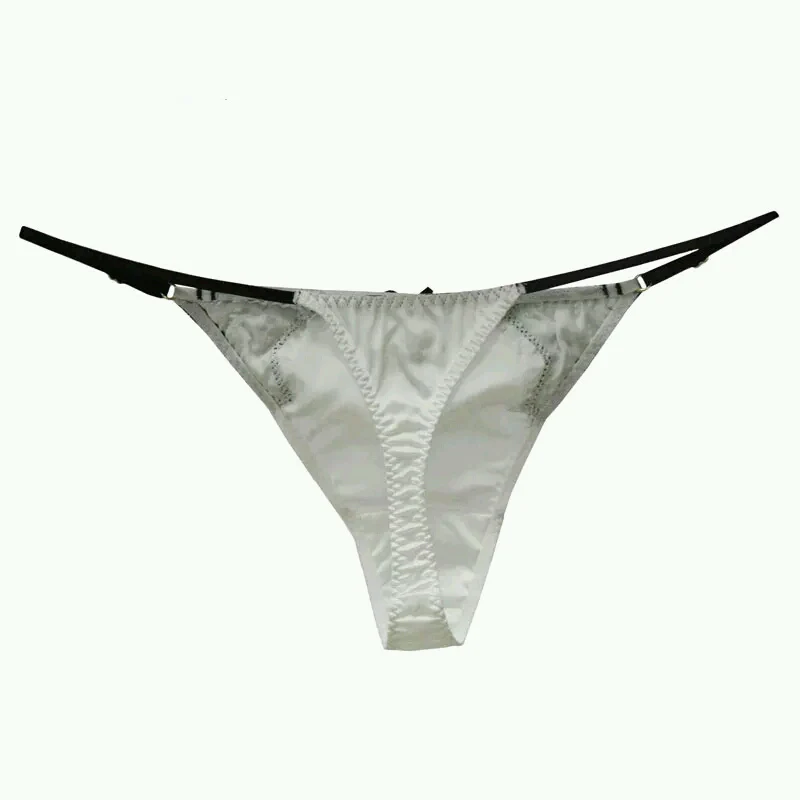 Женские стринги 100% натуральный шелк сексуальные хипстерские Эротические