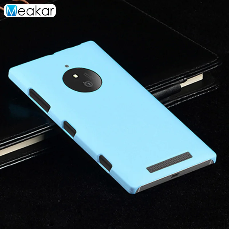 sky blue Матовая Пластик Coque 5.0For Nokia Lumia 830 чехол с подставкой и отделениями для карт для Nokia Lumia 830 RM-984 RM 984 телефона чехол-лента на заднюю панель - Цвет: sky blue