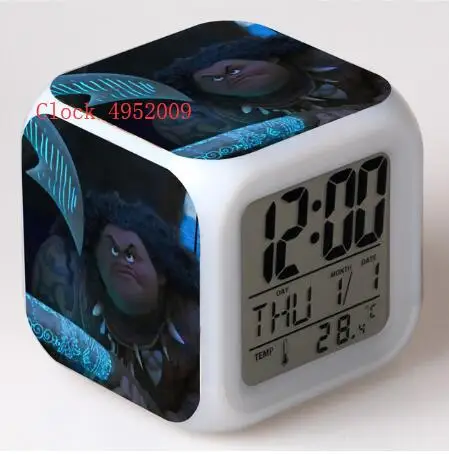 С героями мультфильма Моана Цифровые часы электронные детский будильник игрушки