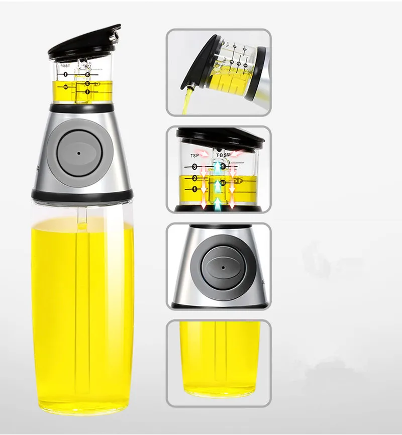 1 шт. Контролируемая дозирующая масляная бутылка для масла масленка со шкалой