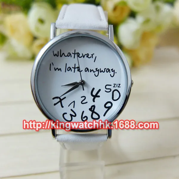 100 шт./лот модные женские наручные часы с кожаным ремешком Geneva надписью кварцевые