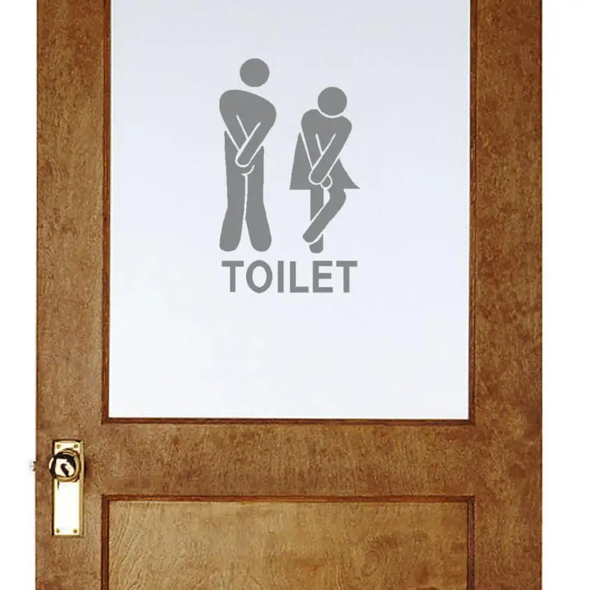 Домашний декор съемная милая Мужская и женская Санузел туалет стикер СЕМЬЯ DIY
