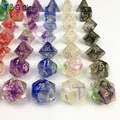 Двойной цвет, 12 цветов смешанные кости DND игрушки взрослые дети пластиковые кубики специальный день рождения для DnD, RPG, настольная игра, в подарок