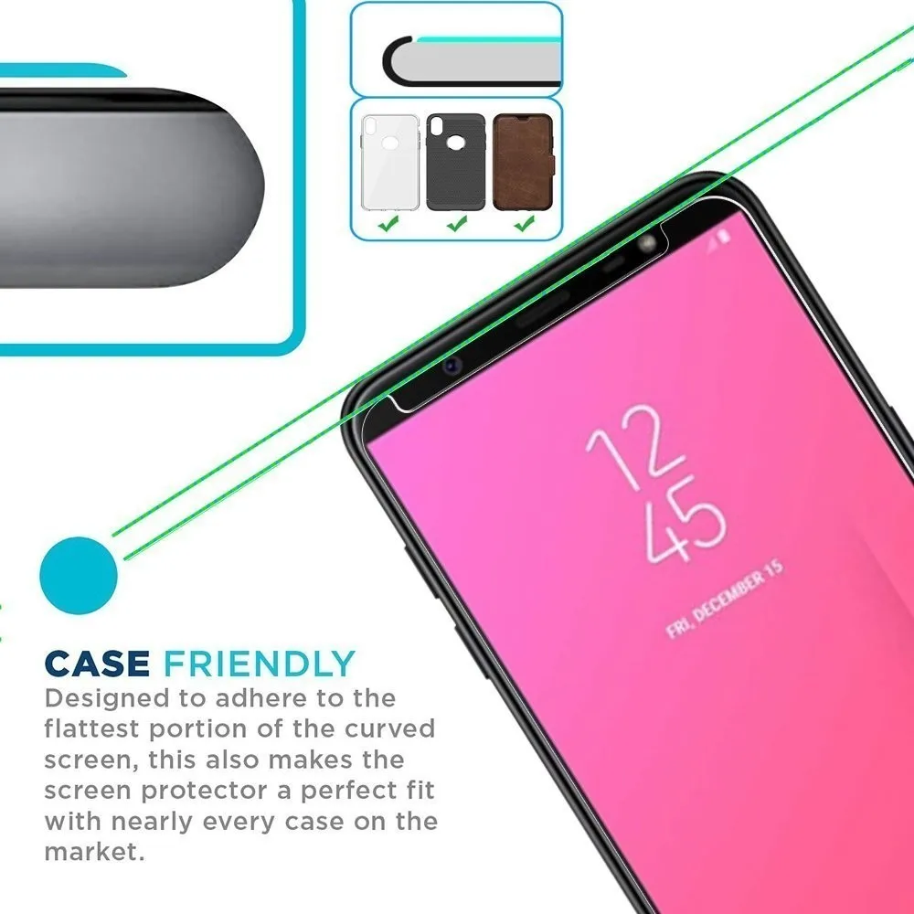 Tempered Glass For Samsung J4 2018 J3 J6 J8 Screen Protector Galaxy A8 Plus A5 A6 A7 Protective | Мобильные телефоны и