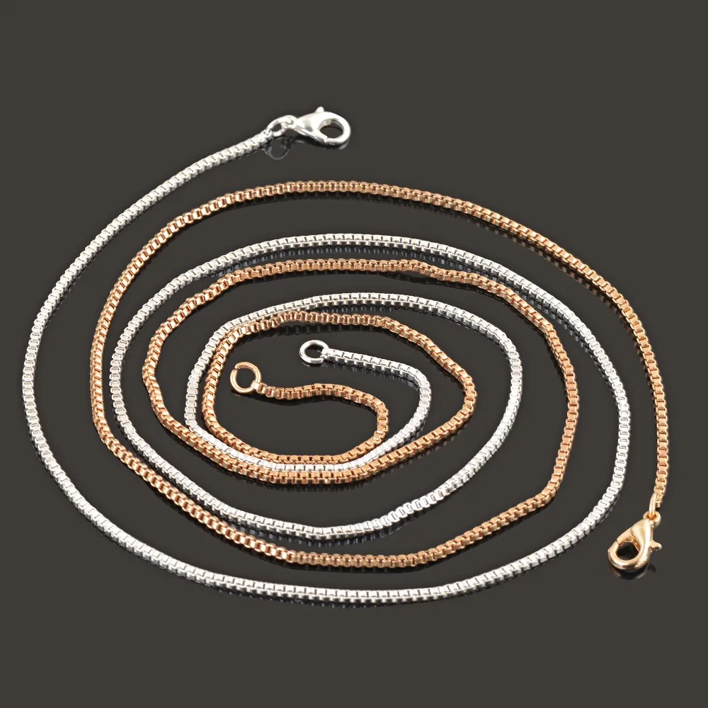 1 шт. качественная маленькая цепочка в коробке ожерелье для кулона длина 2 цвета