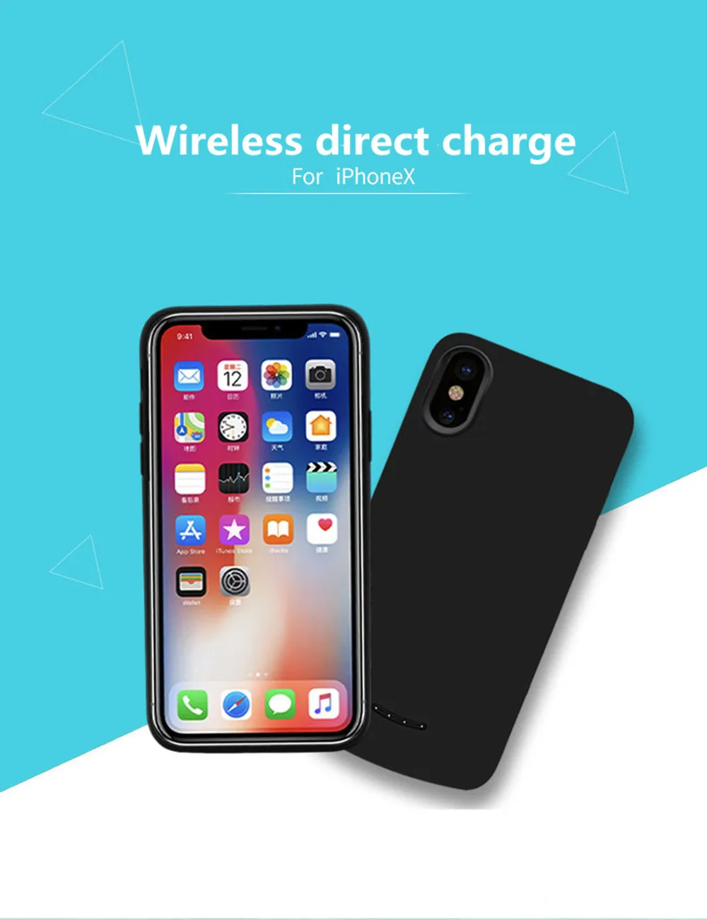 Чехол для зарядного устройства Thravel shark для IPhone X, чехол для аккумулятора, зарядное устройство, ультра тонкий внешний чехол