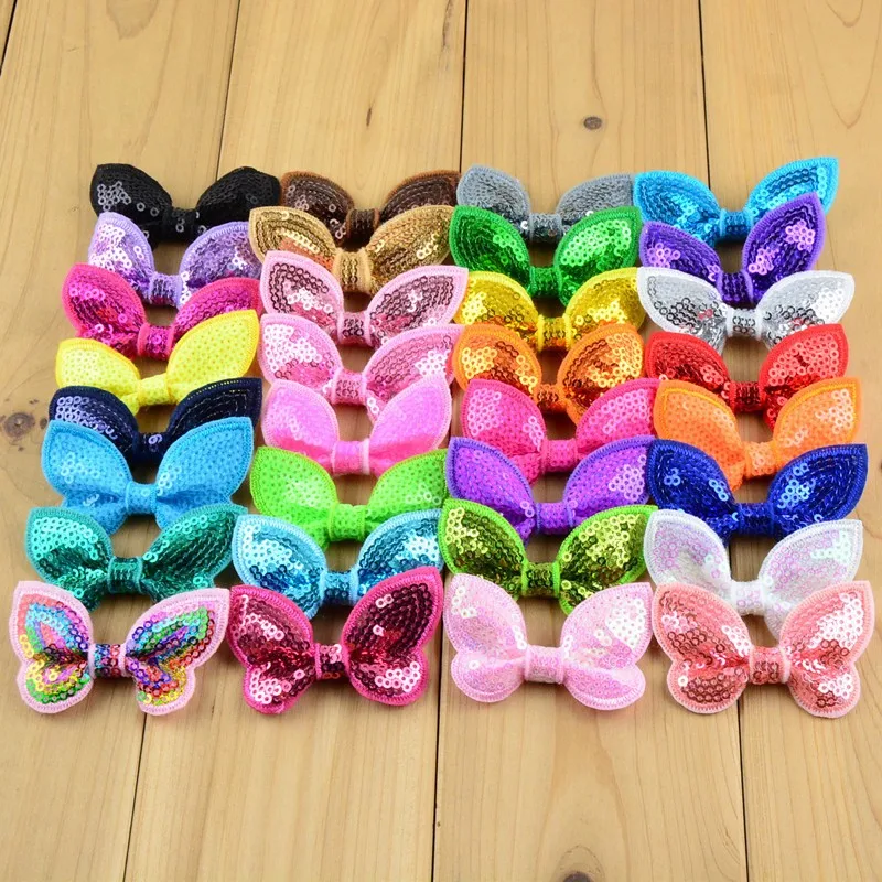 Бесплатная доставка 100 шт./лот 2 36 дюйма мини банты с блестками для детей повязка