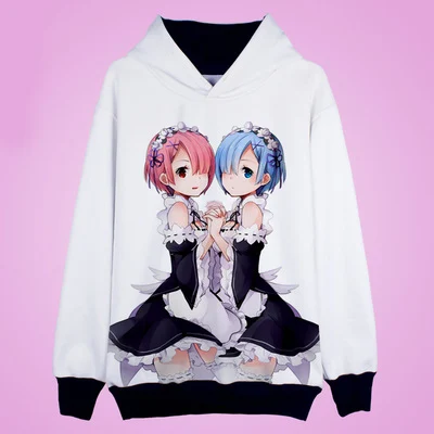 Re: Zero Hajimeru Isekai Seikatsu толстовки Новые Аниме Рам Рем косплей костюм зимние мужские женские толстовки - Цвет: 07