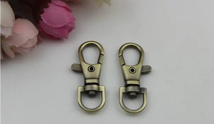 (100 PCS/lot) 4 color DIY bag spring link latch key chain lobster clasp hardware accessories | Багаж и сумки