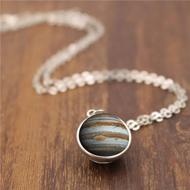 XUSHUI XJ солнечная система Jupiter стеклянный купольный кулон ожерелье время