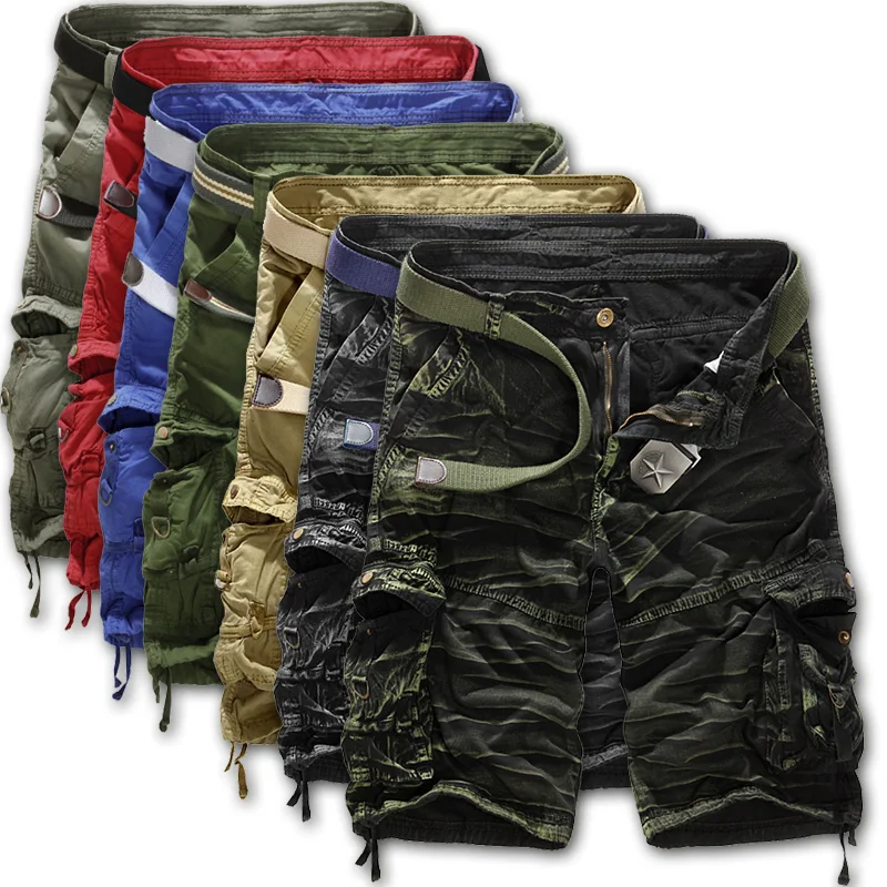 

Outdoor Leisure summer men Beach cargo shorts army Military Tactical camouflage overalls pantalones cortos Cotton Shorts pants