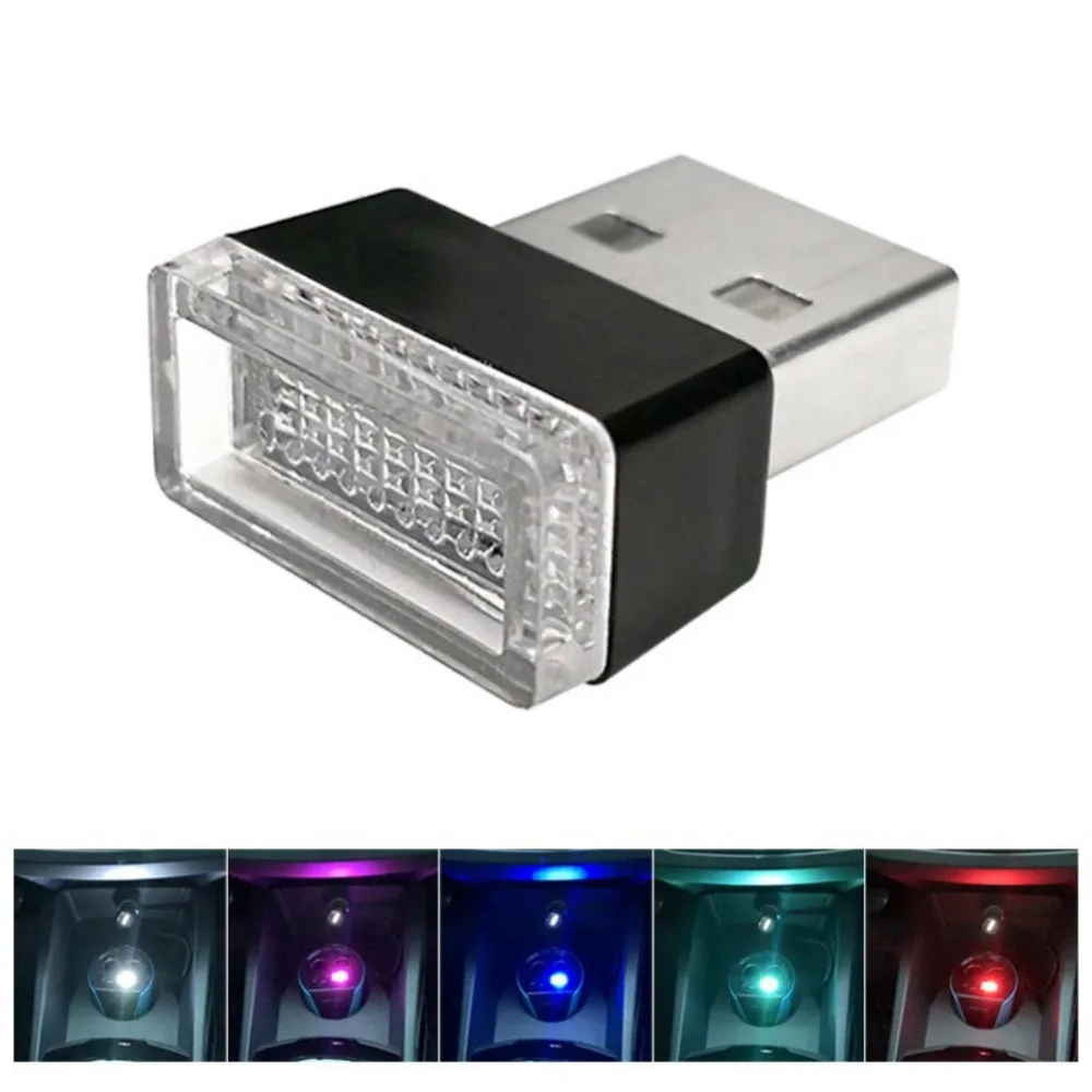 USB автомобильная светодиодная декоративная атмосферная лампа внутри автомобиля