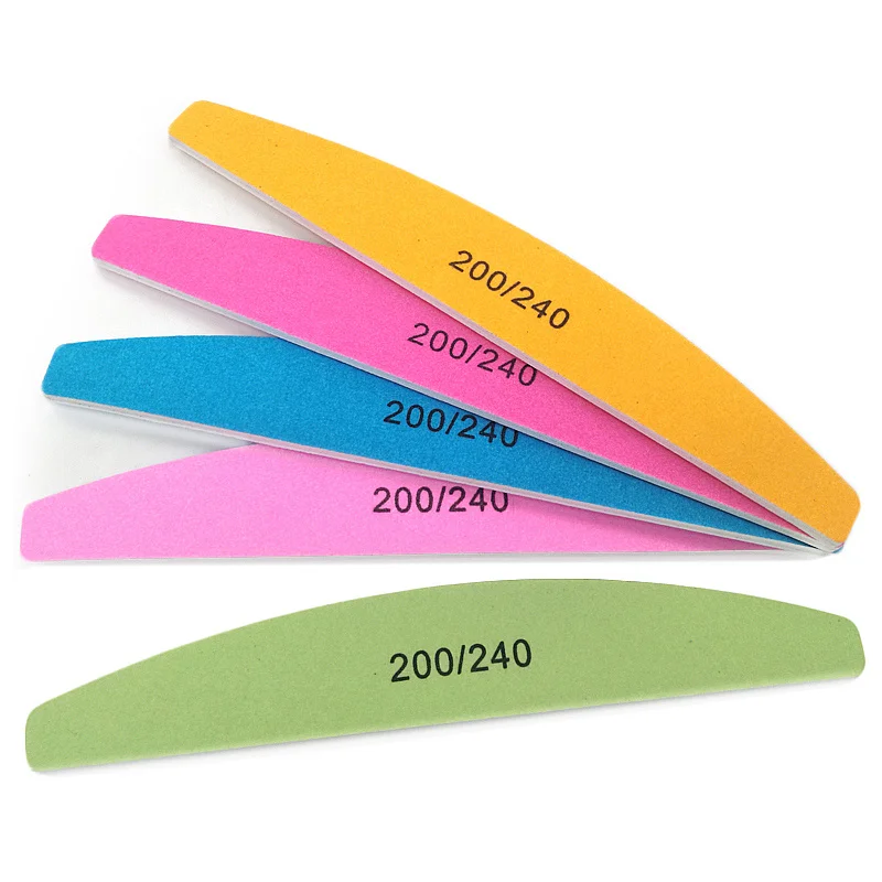 Пилки для ногтей lime a ongle Professional 4 шт. шлифовальный блок 200/240 розовая зеленая синяя