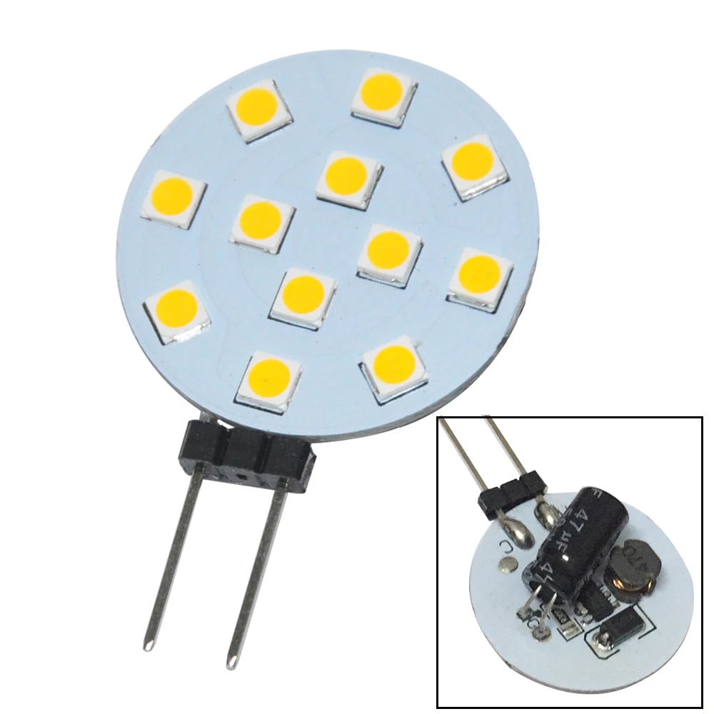 Фото 10 шт. 3 5 Вт G4 LED 3030 12SMD 180 градусов белый морской Кемпер светодиодное освещение RV 10 шт. 3 5 Вт G4 LED 3030 12SMD 180 градусов белый морской Кемпер светодиодное освещение RV
