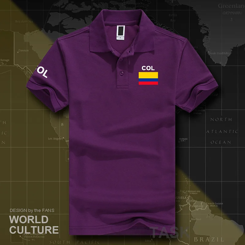 Футболка-поло Колумбийская с коротким рукавом 2017 хлопок | Мужская одежда