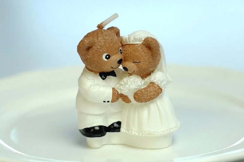 10 шт. Мишки Тедди любимая свеча в виде медведя Свадебный детский душ сувениры на