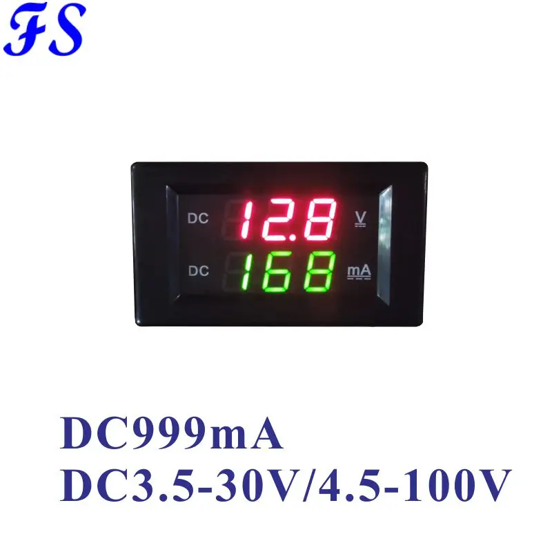 DC 999mA Напряжение Амперметр 3 5 30V 4 100V светодиодный цифровой вольтметр переменного