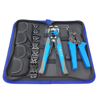 Blue kit CNLX SN-48B ручной инструмент обжимные плоскогубцы плюс 9 типов челюстей подходит для изоляции и пружинных штекеров - Цвет: Blue kit