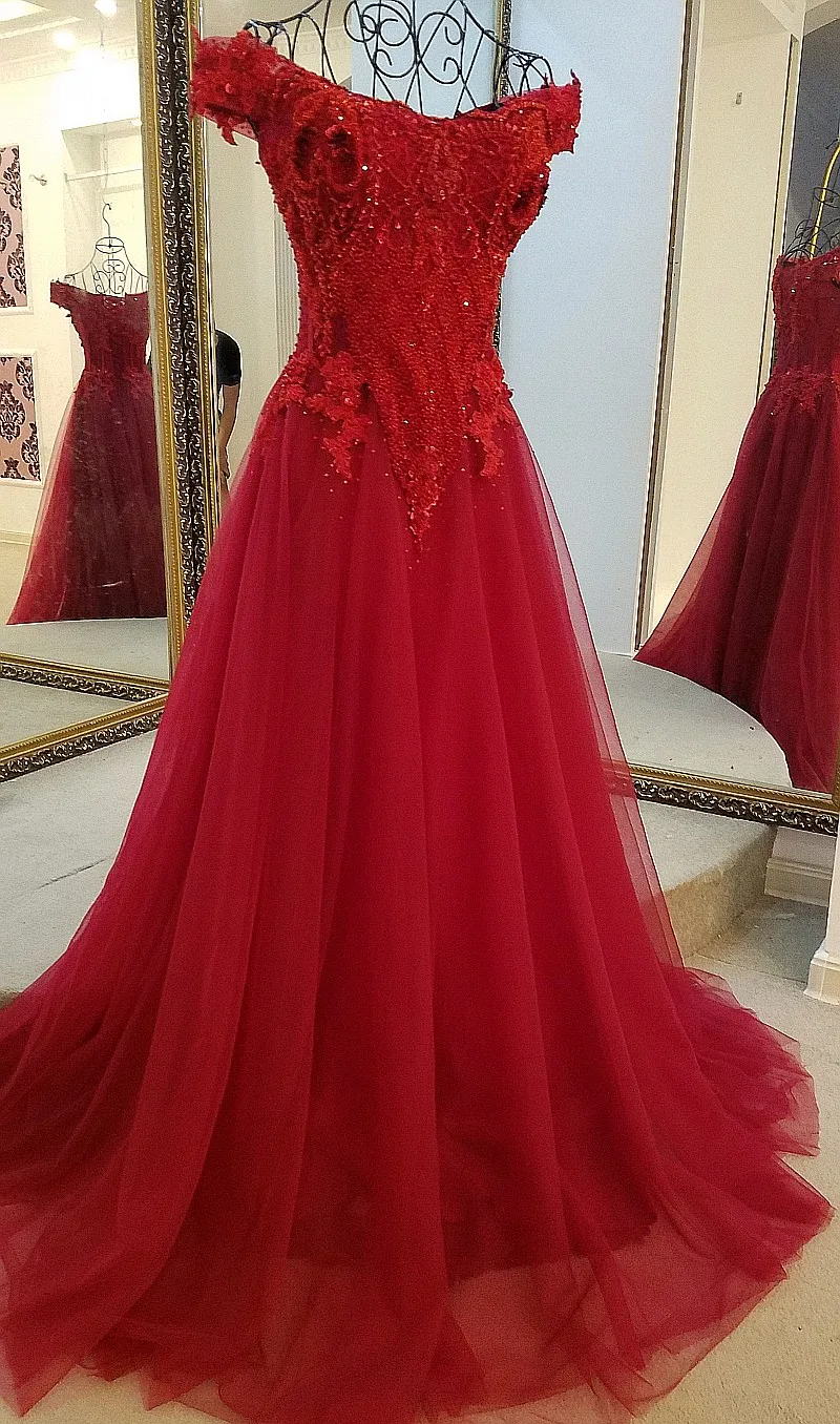 LS17220 вечерние платья с кристаллами плеча возлюбленного корсета назад ceach красный