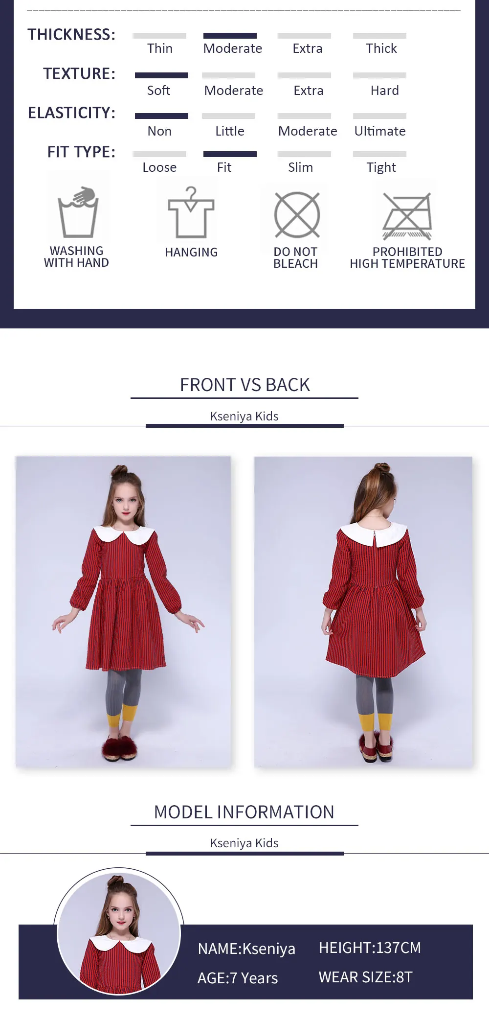 Kseniya Kids/зимнее платье для девочек с длинными рукавами; хлопковые плотные теплые праздничные платья в полоску для девочек 8-10 лет; платье для маленьких девочек в стиле Лолиты