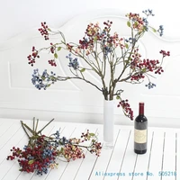 1 pcs flexible long soft stem beautiful artificial bush berry branch home decoration gift f442
