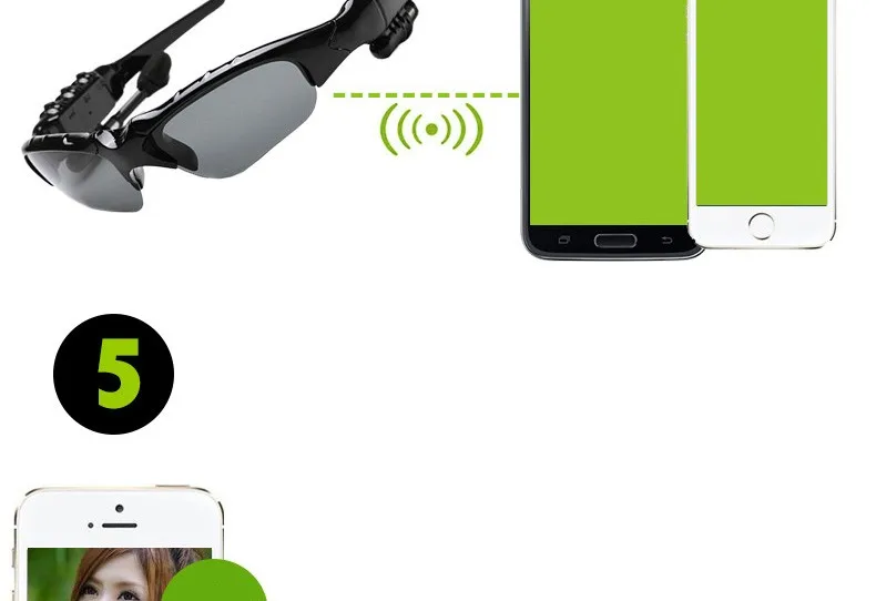 Bluetooth наушники, умные очки, гарнитура, носимое устройство, музыкальный плеер, Беспроводные солнцезащитные очки, наушники для всех смартфонов