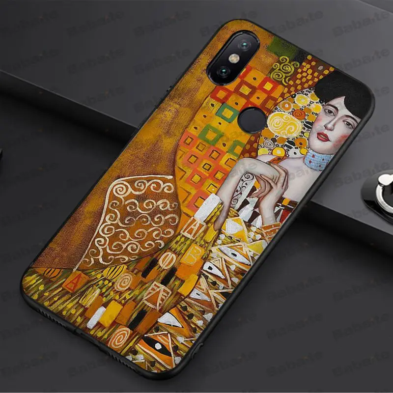 A13 Babaite Kiss by Gustav Klimt дизайн черный ТПУ мягкий чехол для телефона redmi 5 plus 5A 6pro 4X note5A note4x note7 6A чехол - Цвет: A13