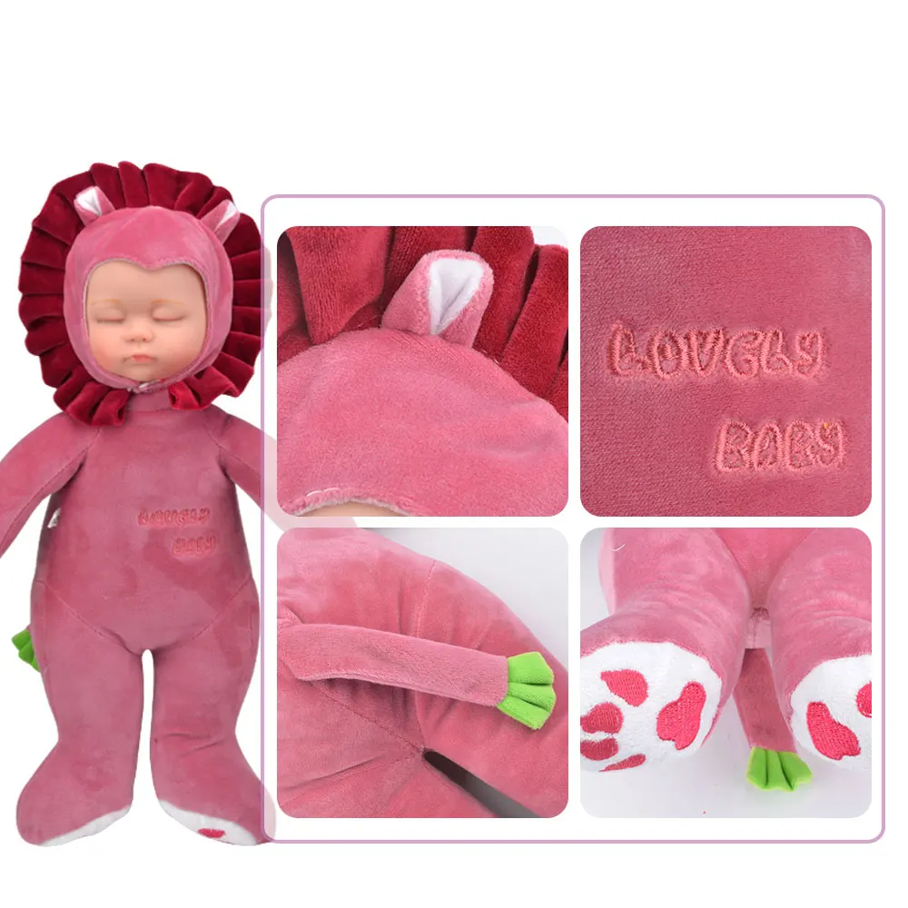 42 см плюшевые куклы Игрушечные лошадки Reborn Baby Lion Kawaii закрыть Средства ухода для