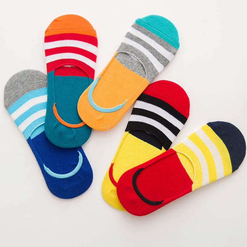 Новые модные повседневные хлопковые короткие носки для мужчин с закрытым носком