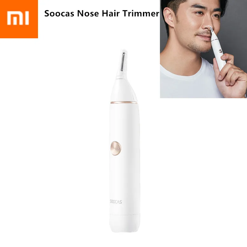 xiaomi nose hair trimmer skin care safety waterproof SOOCAS eyebrow Portable cleaner clipper cutter trimer mijia N1 man boy | Электроника
