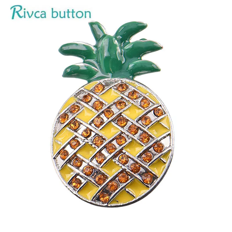 D04319 Rivca украшение с защелкой Сделай Сам 18 мм ананас имбирь бусины кнопки подходят