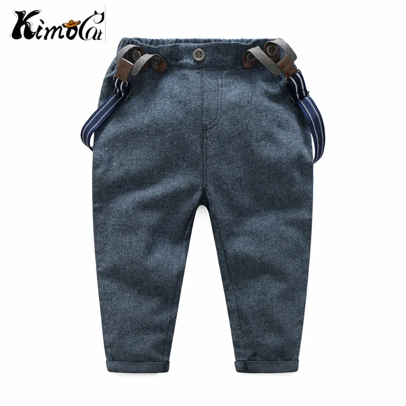 Kimocat new Spring and autumn children's baby boy long-sleeve dinosaur shirt suspenders suit |